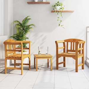 Sada lounge zahradních růží 3 pcs Masivní akátové dřevo - obrázek 1