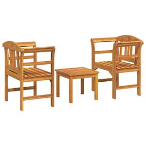 Sada lounge zahradních růží 3 pcs Masivní akátové dřevo - obrázek 2