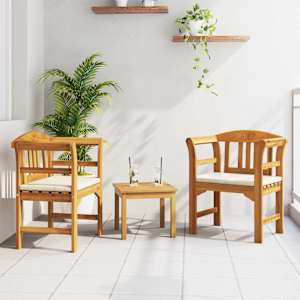 Sada lounge zahradních růží 3 pcs Masivní akátové dřevo - obrázek 1