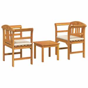Sada lounge zahradních růží 3 pcs Masivní akátové dřevo - obrázek 2