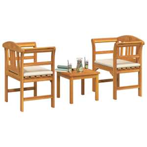 Sada lounge zahradních růží 3 pcs Masivní akátové dřevo - obrázek 3