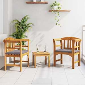 Sada lounge zahradních růží 3 pcs Masivní akátové dřevo - obrázek 1