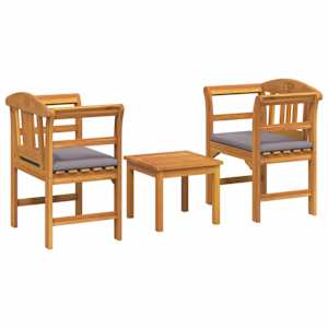 Sada lounge zahradních růží 3 pcs Masivní akátové dřevo - obrázek 2
