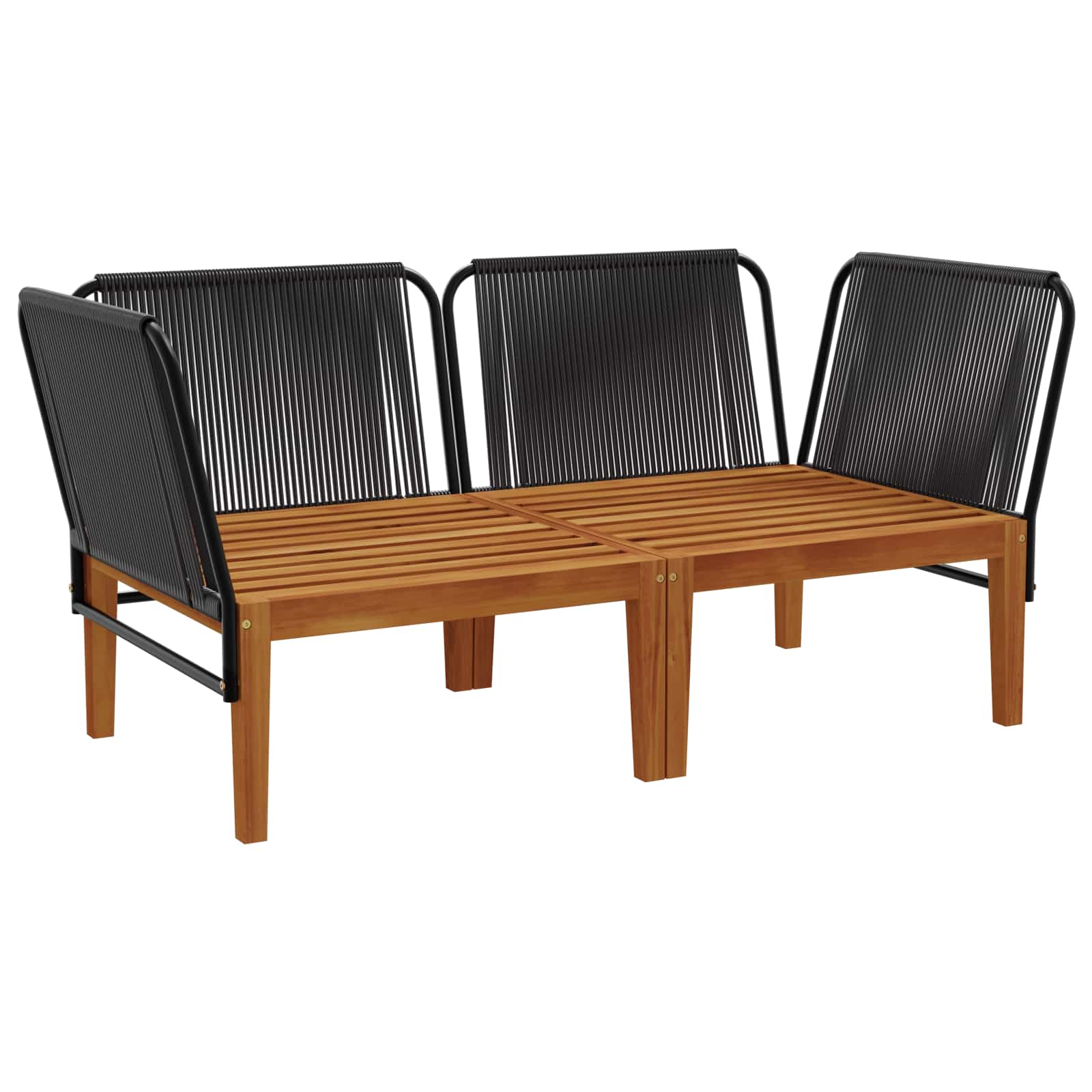 2 pcs Tuin loungeset Massief acaciahout & touw Naturel image 3