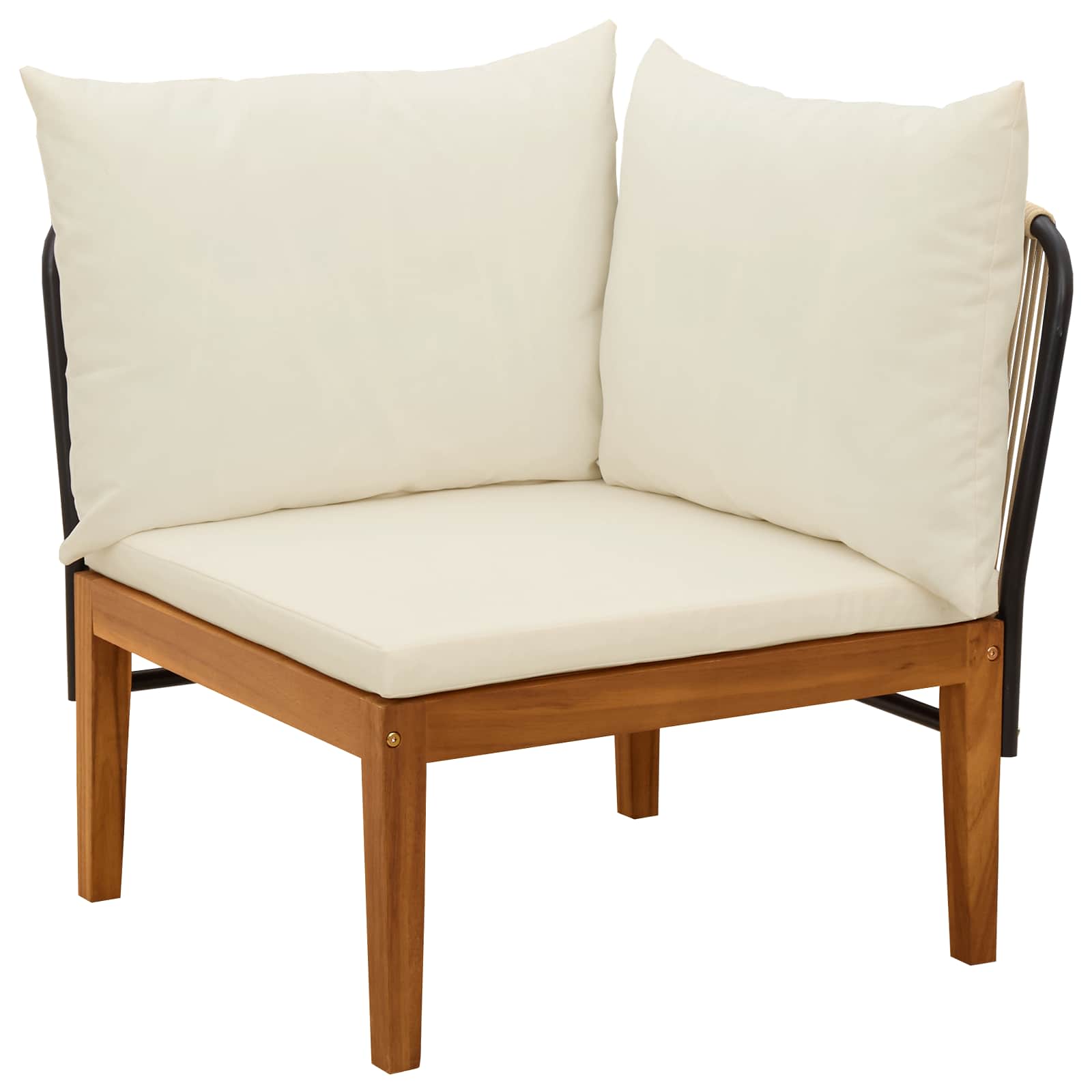 4 pcs Tuin loungeset Massief acaciahout & touw Naturel image 4