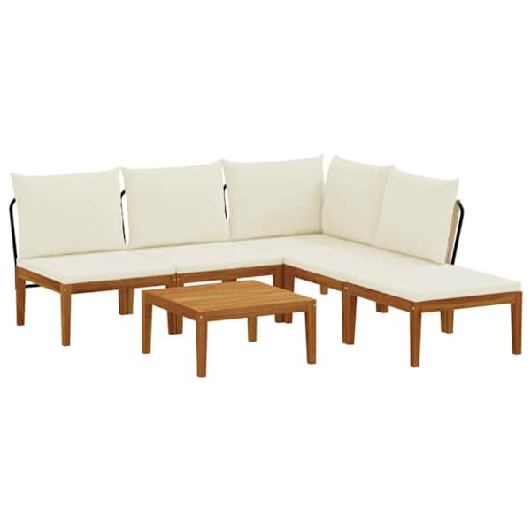 vidaXL 6 tk Tugev akaatsiapuit ja n&ouml;&ouml;r Naturaalne