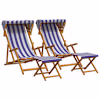 vidaXL Deck Chair 4 pcs 3 positsioon Tugev Eukal&uuml;pti Puit