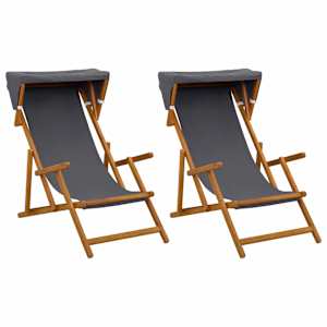 vidaXL Deck Chair 2 pcs 3 positsioon Tugev Eukal&uuml;pti Puit Hall