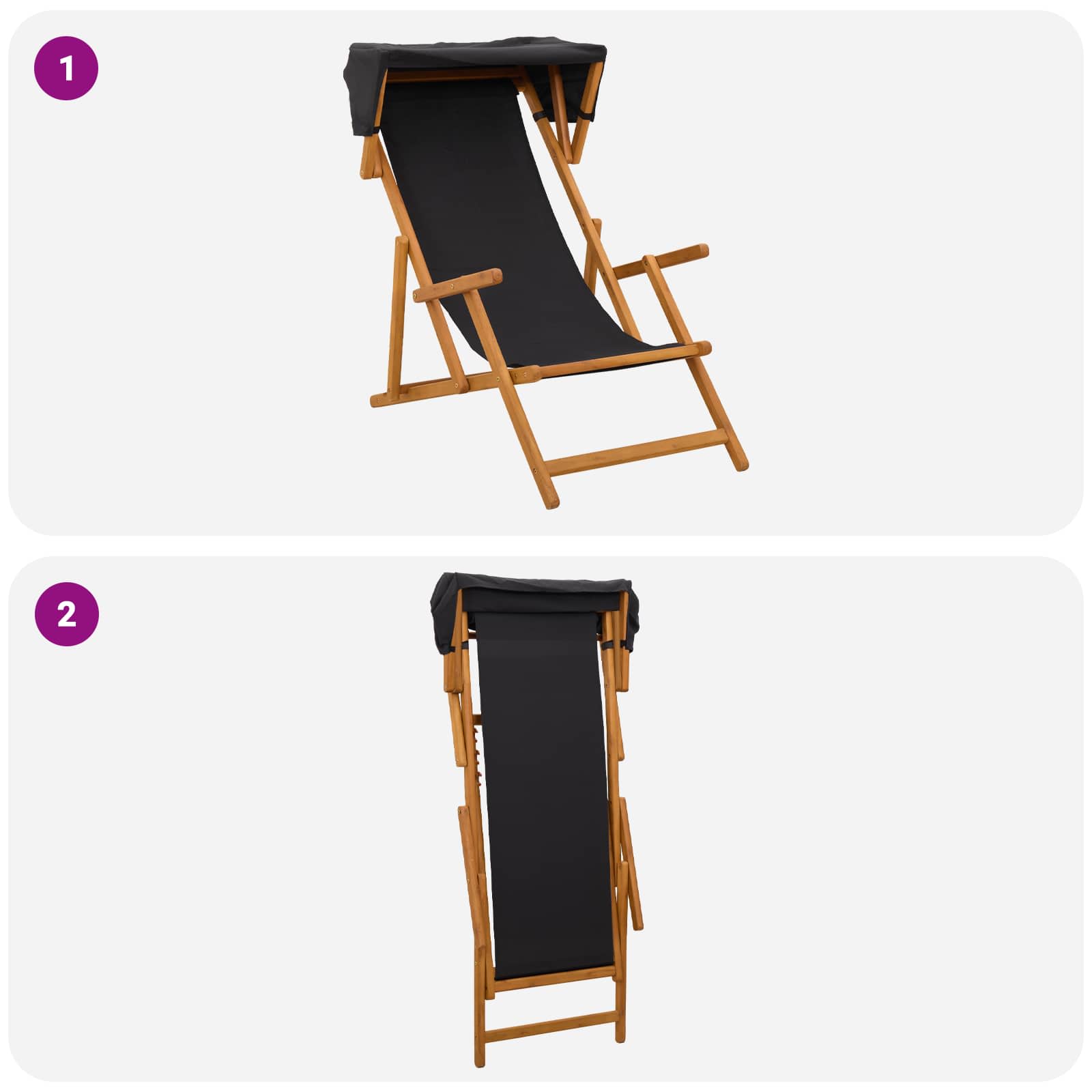 Laituri 2 pcs 3 Sijainti Tiheä Eukalyptuspuu Musta - Image 8
