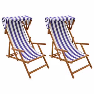 vidaXL Deck Chair 2 pcs 3 positsioon Tugev Eukal&uuml;pti Puit