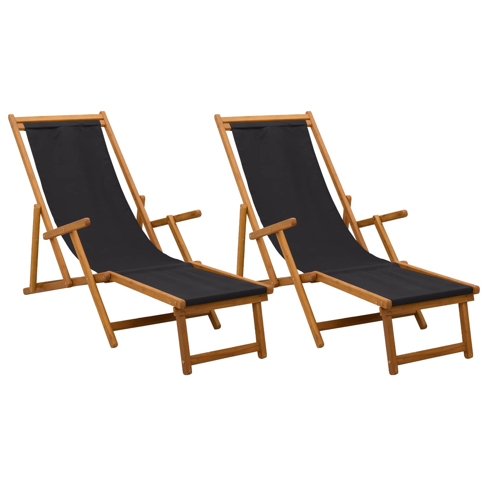 Taittuva aurinkotuoli 2 pcs 3 Sijainti Tiheä Eukalyptuspuu - Image 2