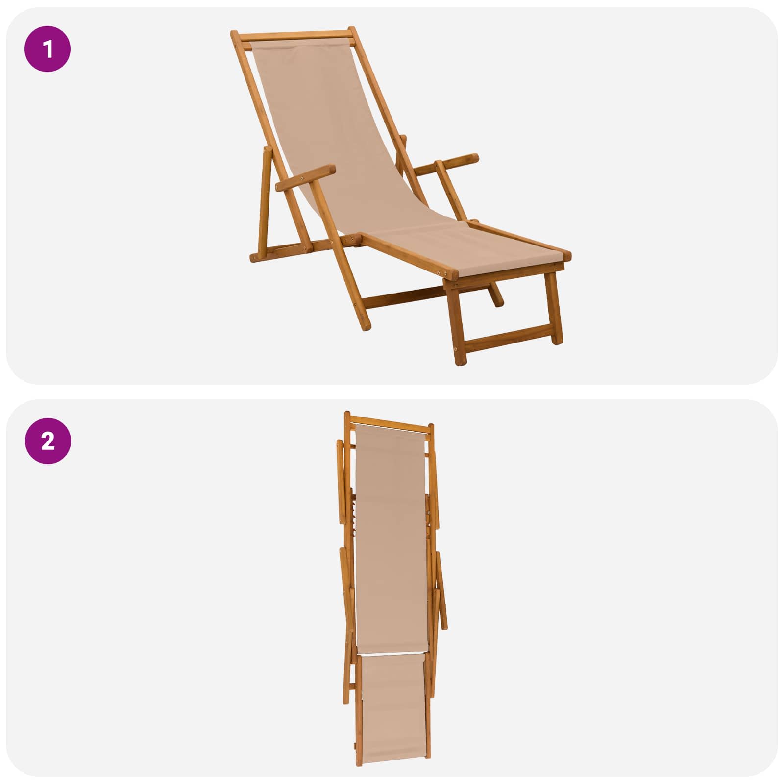 Taittuva aurinkotuoli 2 kpl 3 Sijainti Tiheä Eukalyptuspuu - Image 8