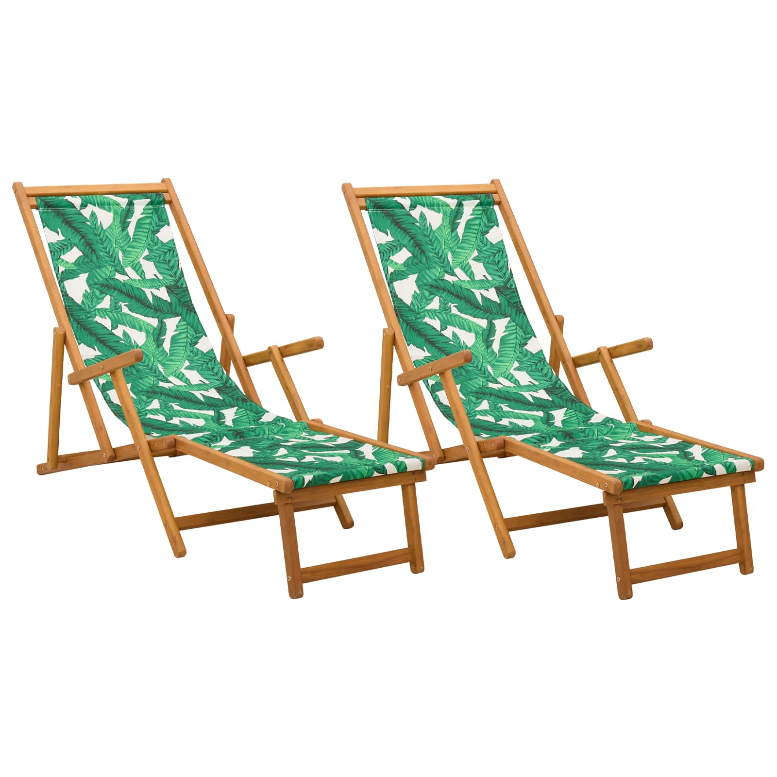 Opvouwbare zonnebed 2 pcs 3 Positie Massief Eucalyptus Hout image 2