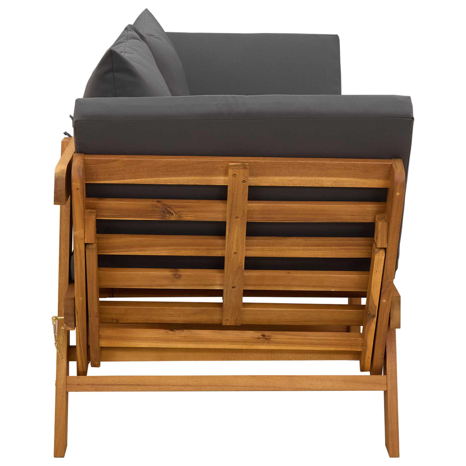 3-in-1 Tuinbank met Kussens Massief Acaciahout Naturel image 7