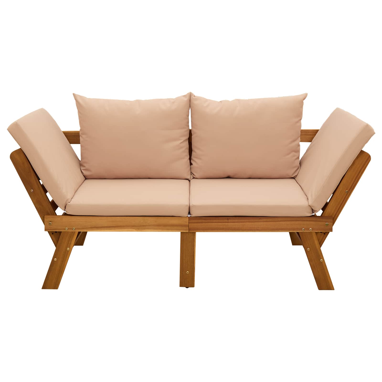3-in-1 Tuinbank met Kussens Massief Acaciahout Naturel image 6