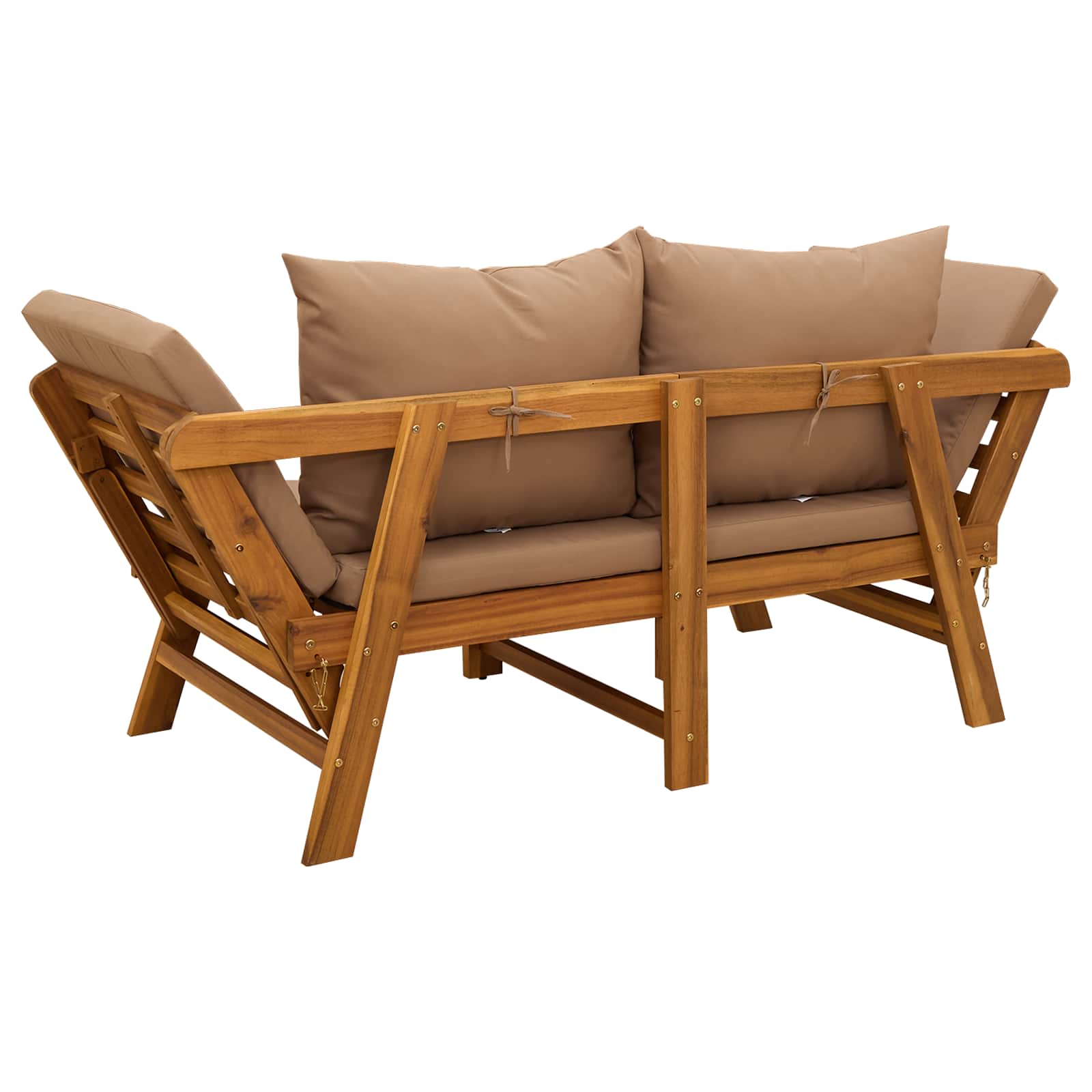 3-in-1 Tuinbank met Kussens Massief Acaciahout Naturel image 8