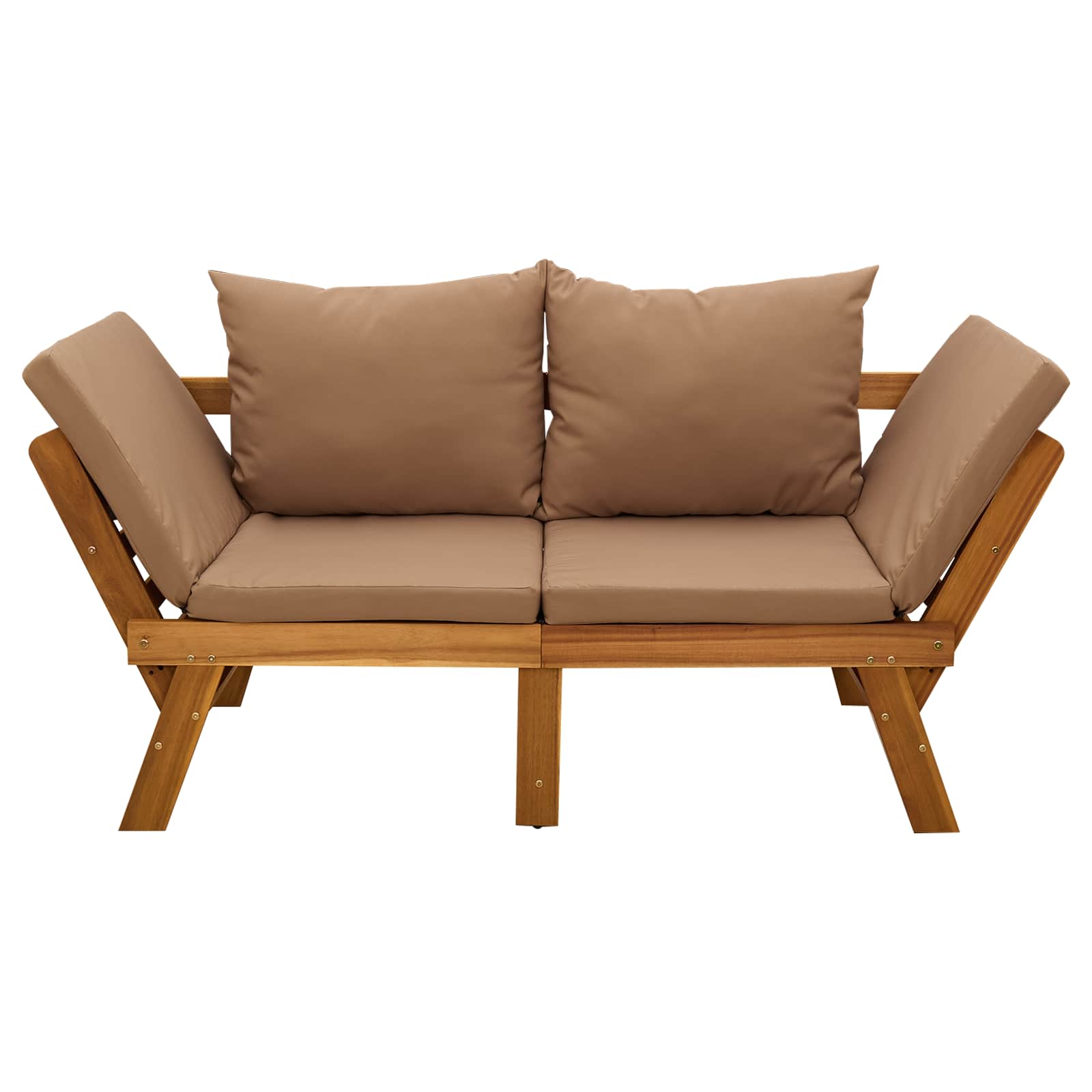 3-in-1 Tuinbank met Kussens Massief Acaciahout Naturel image 6