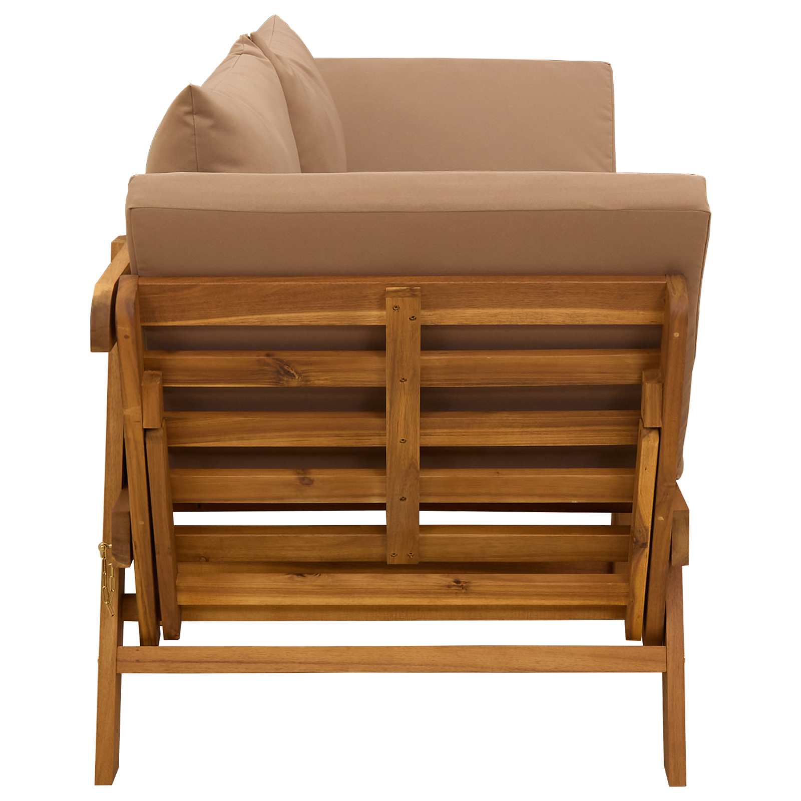 3-in-1 Tuinbank met Kussens Massief Acaciahout Naturel image 7