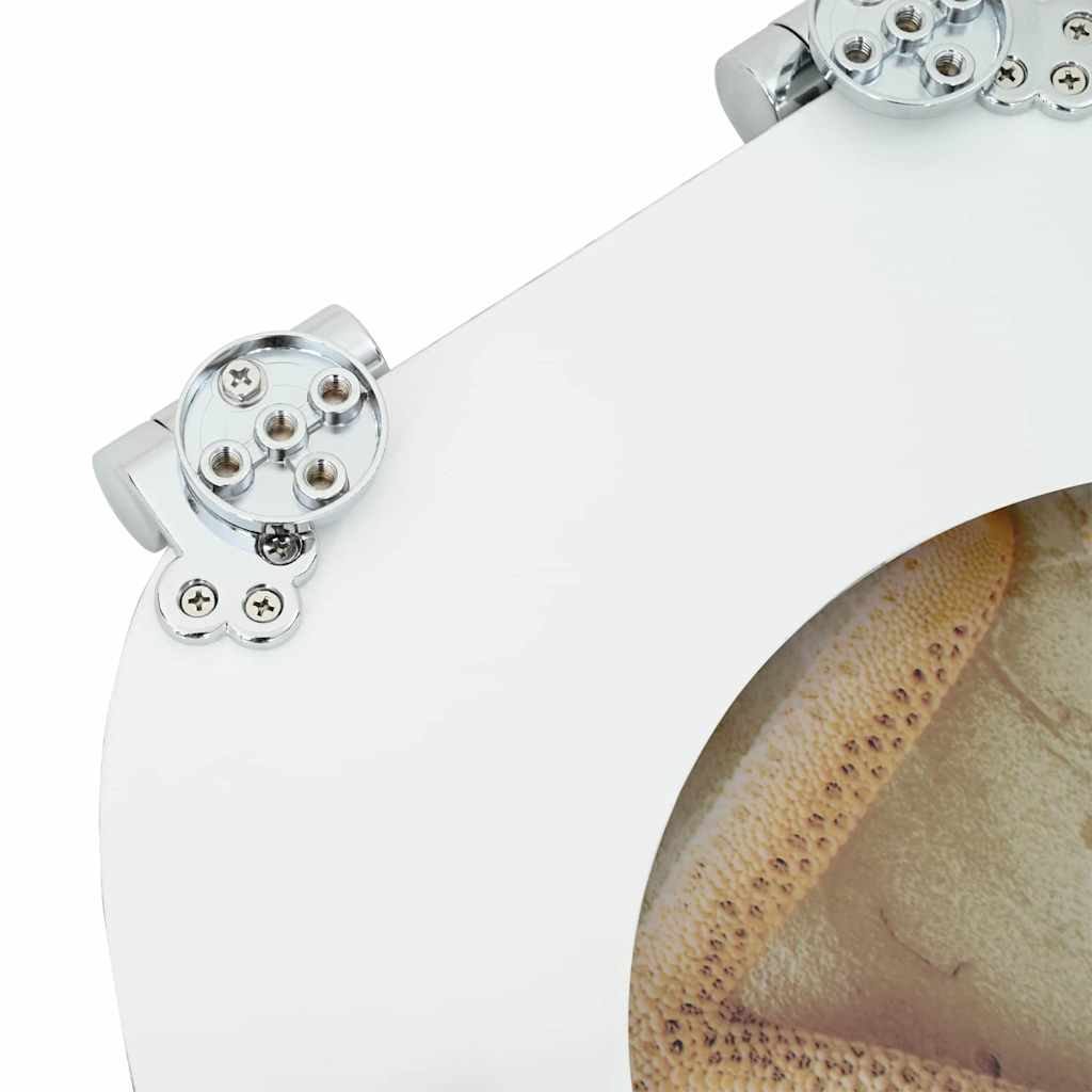 Pokrivalo za stranišče Rumena in Bela 44 x 38 cm MDF plošča - slika 6