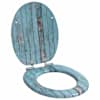 vidaXL Pehme sulgumise tualettruumi istmed Sinine 44 x 38 cm MDF plaat