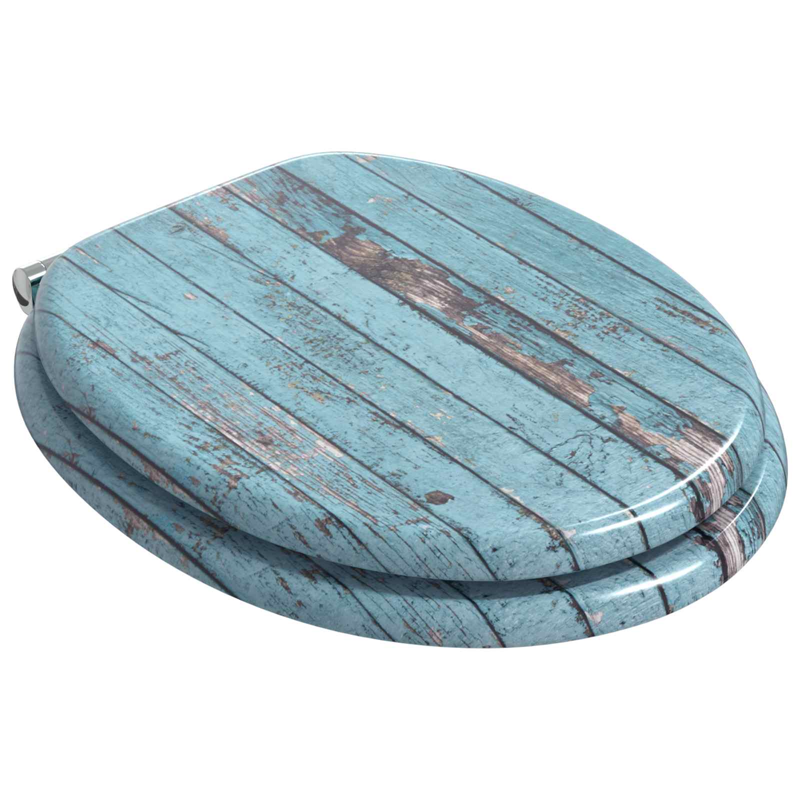 Thumbnail - vidaXL Soft-Close Toilettensitz Blau 44 x 38 cm MDF-Platte