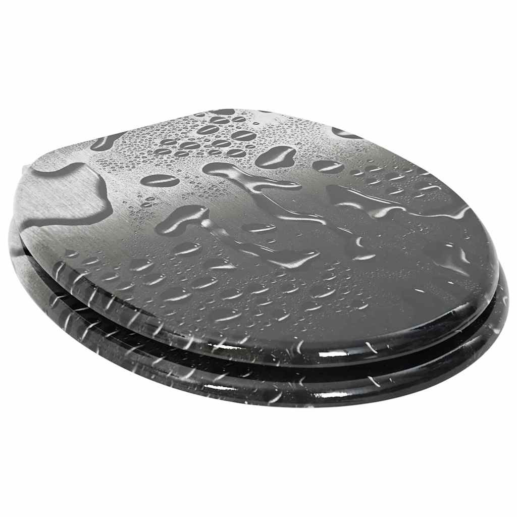 Thumbnail - vidaXL Soft-Close Toilettensitz Grau 44 x 38 cm MDF-Platte