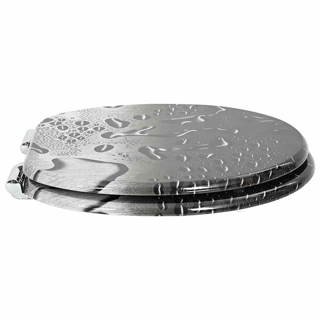 Thumbnail - vidaXL Soft-Close Toilettensitz Grau 44 x 38 cm MDF-Platte