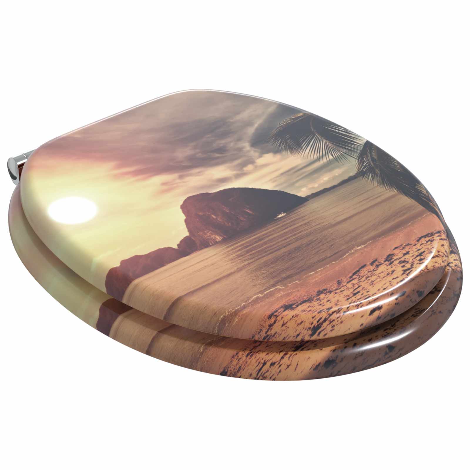 Thumbnail - vidaXL Soft-Close Toilettensitz Orange 44 x 38 cm MDF-Platte