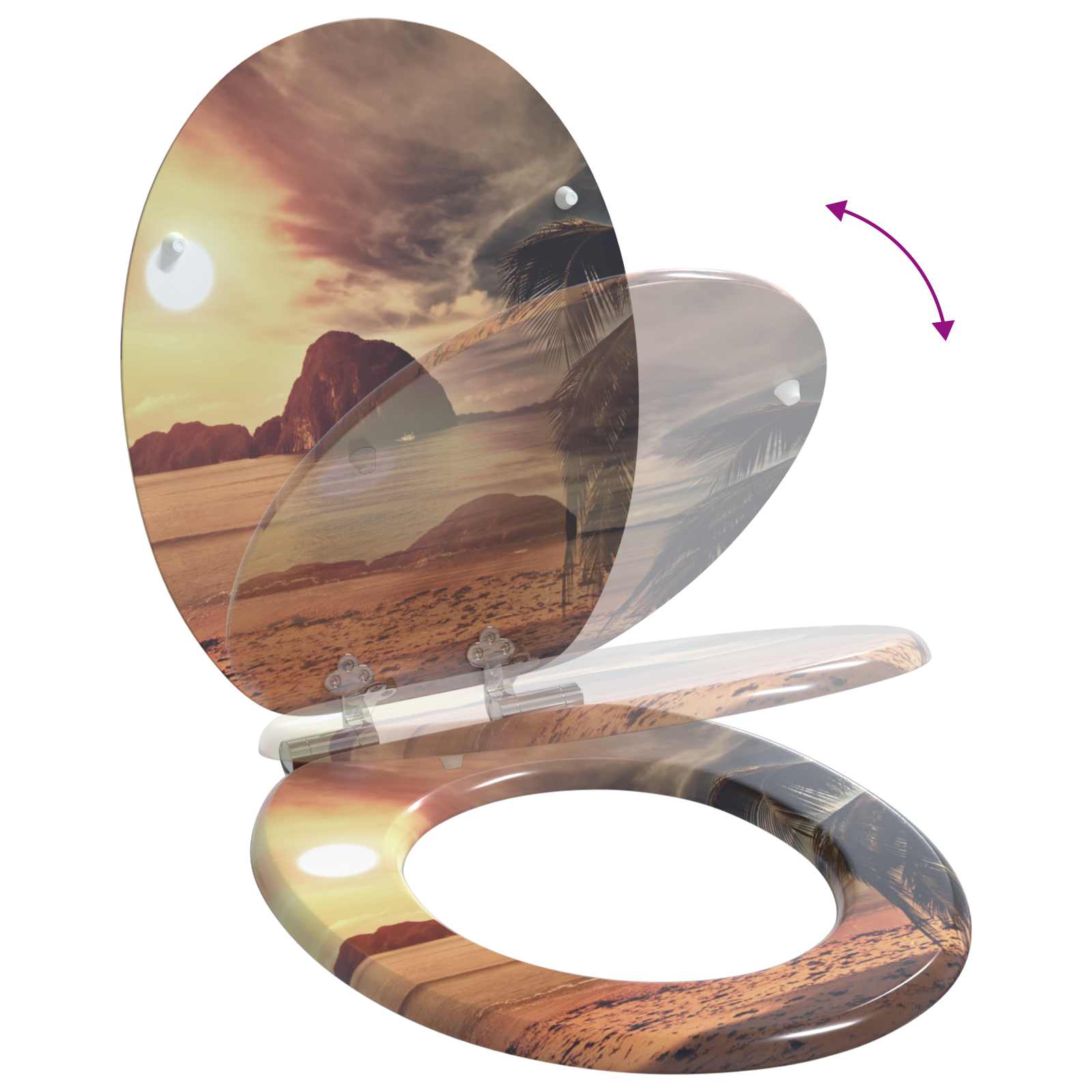 Pokrivalo za stranišče Oranžna 44 x 38 cm MDF plošča - slika 9