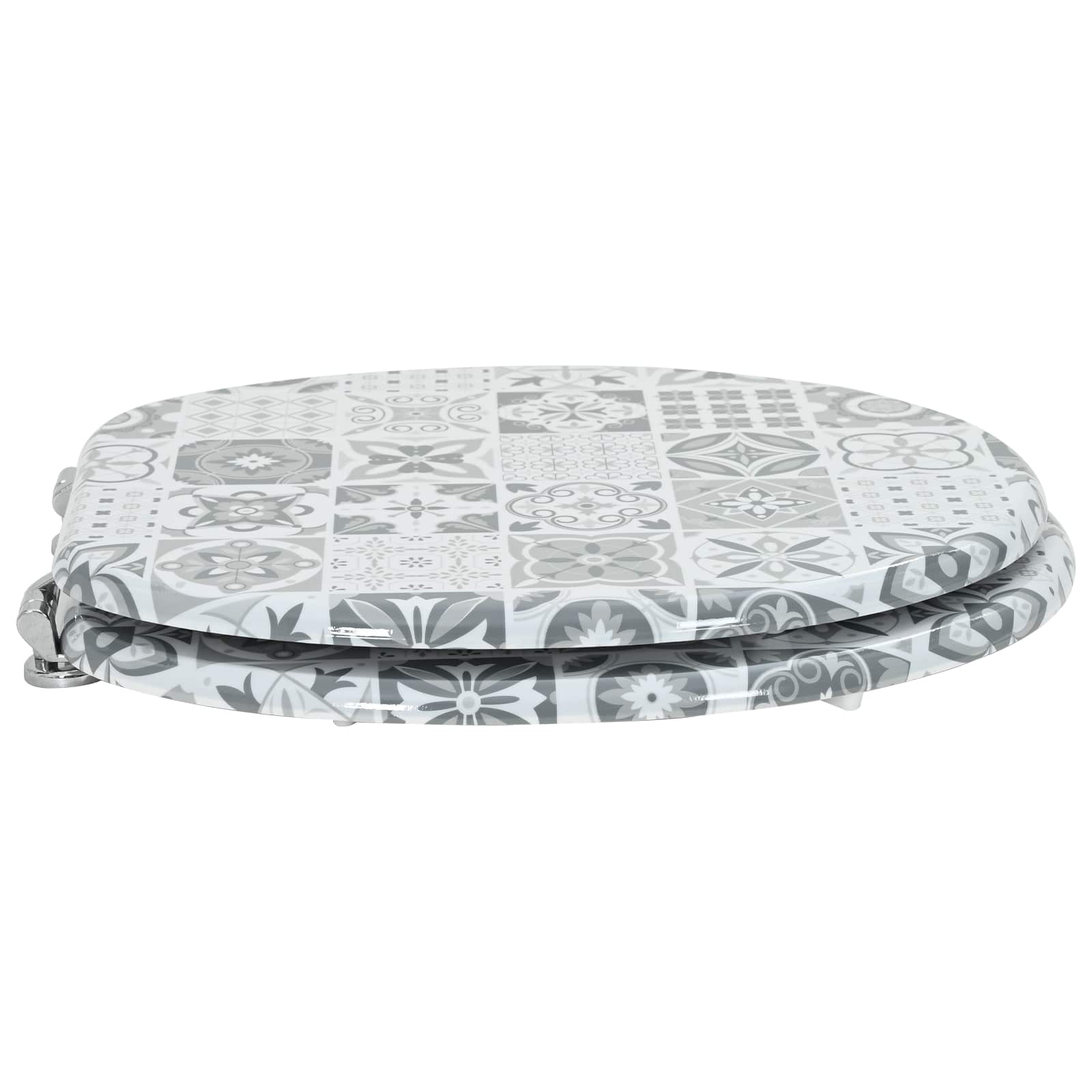 Thumbnail - vidaXL Toilettensitz Grau 44 x 38 cm MDF-Platte