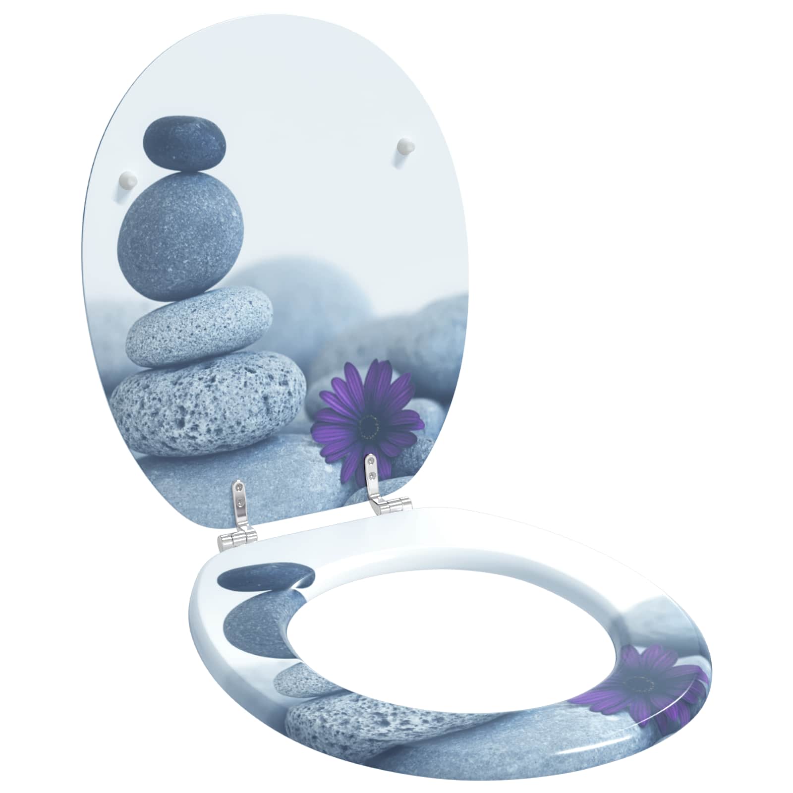 Pokrivalo za stranišče Siva 44 x 38 cm MDF plošča