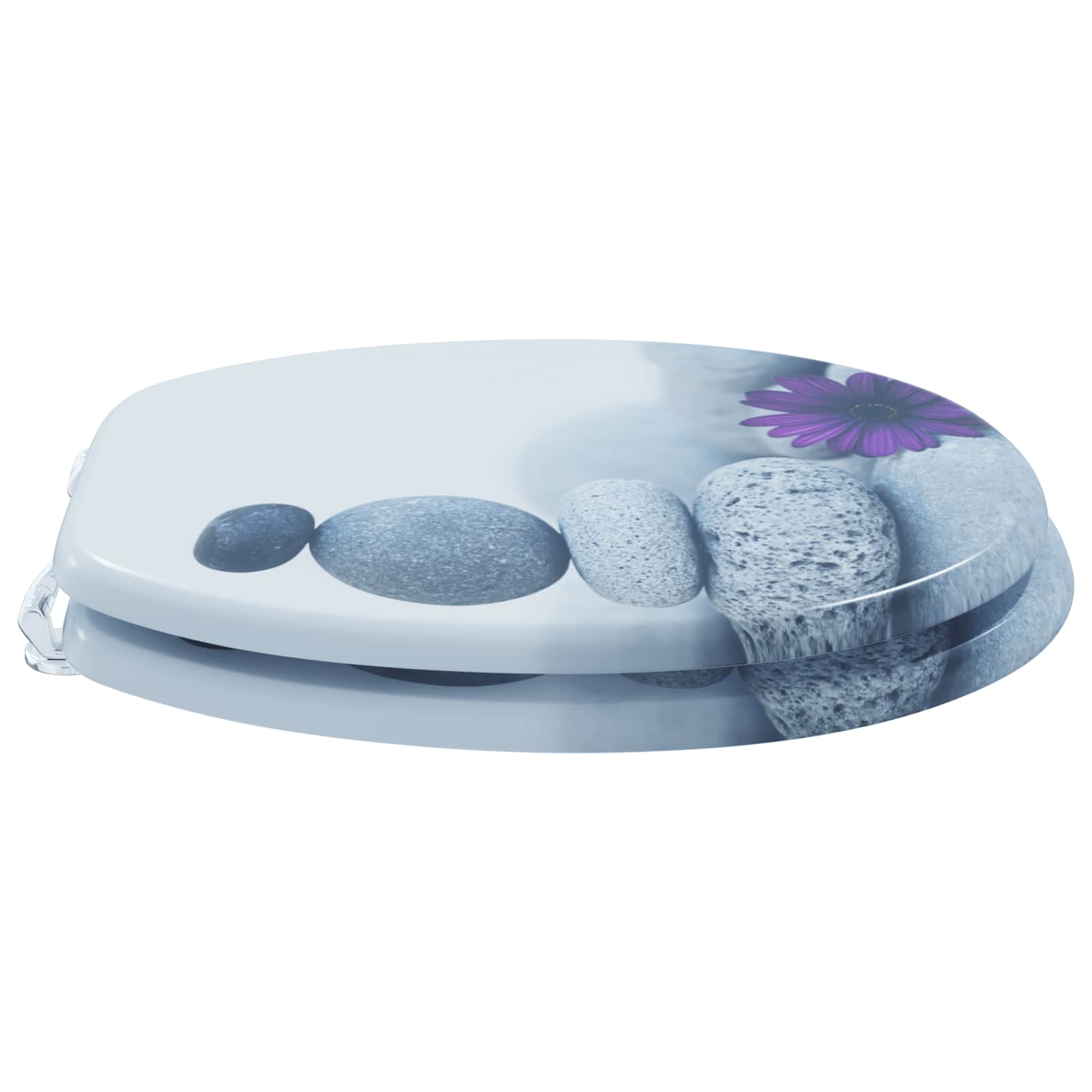 Thumbnail - vidaXL Soft-Close Toilettensitz Grau 44 x 38 cm MDF-Platte