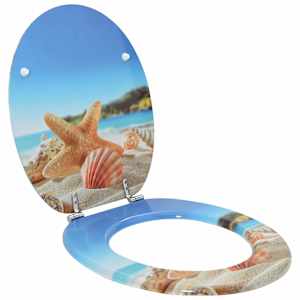 Toaletni pokrov s tiho zaporo Sveta modra 44 x 38 cm MDF plošča