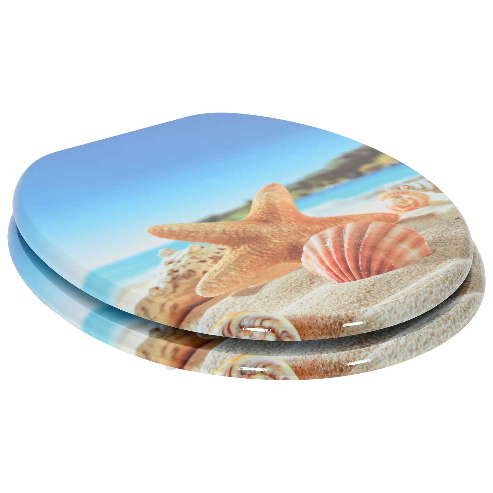 Pokrivalo za stranišče Sveta modra 44 x 38 cm MDF plošča - slika 2