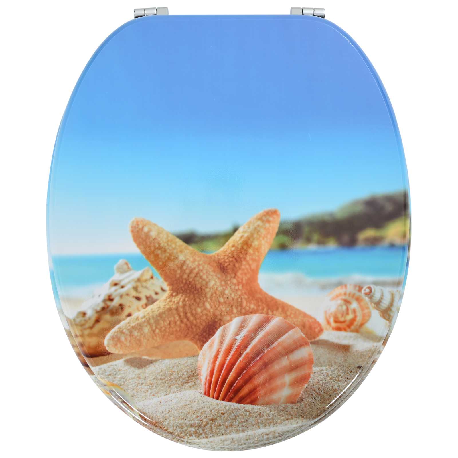 Pokrivalo za stranišče Sveta modra 44 x 38 cm MDF plošča - slika 4