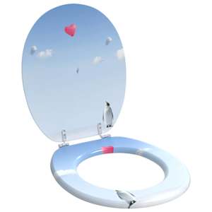 vidaXL Pehme sulgumise tualettruumi istmed Sinine 44 x 38 cm MDF plaat