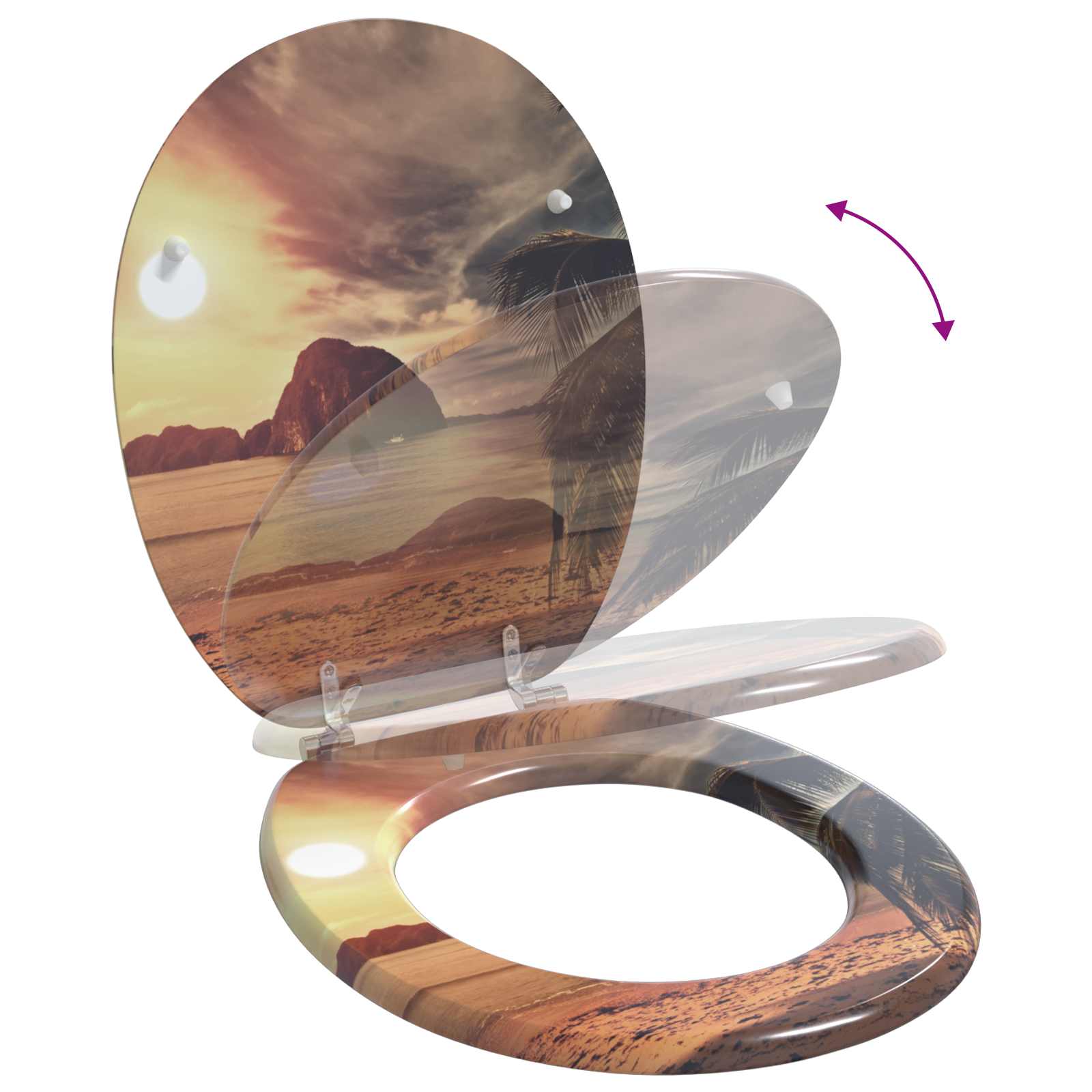 Pokrivalo za stranišče Oranžna 44 x 38 cm MDF plošča - slika 9