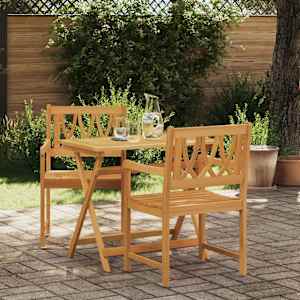 Zunanja klop 2 pcs Naravna 56 x 55,5 x 90 cm
