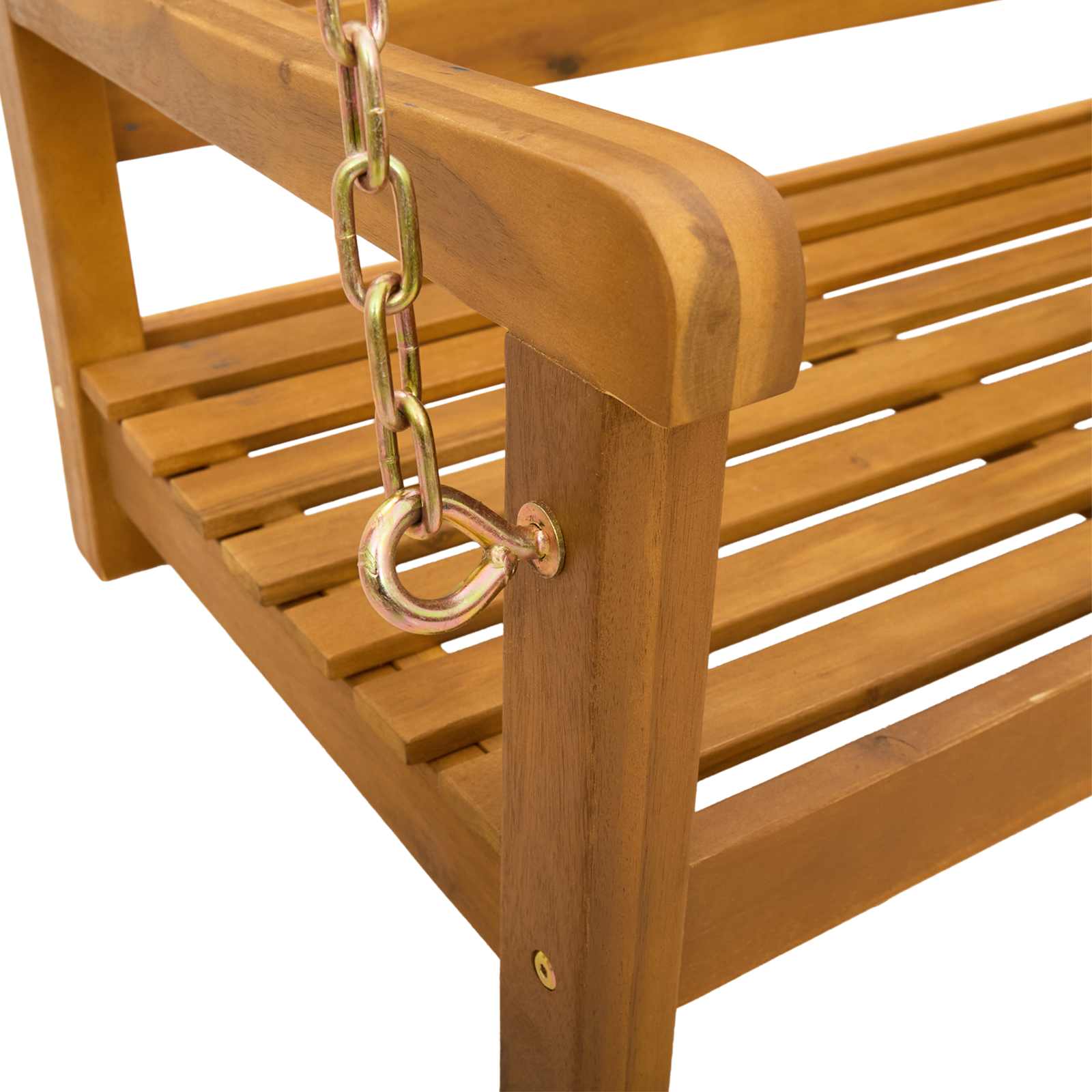 vidaXL Gugalnica za vrt Naravna 110 x 56 x 58 cm Masiven les akacije - slika 6