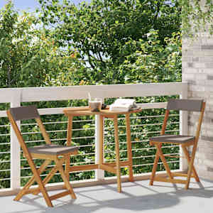 Venkovní bistro židle 2 pcs Tmavě šedá 40 x 53 x 80 cm - obrázek 3