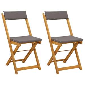 Venkovní bistro židle 2 pcs Tmavě šedá 40 x 53 x 80 cm - obrázek 2