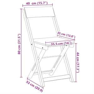 Venkovní bistro židle 2 pcs Tmavě šedá 40 x 53 x 80 cm - obrázek 12