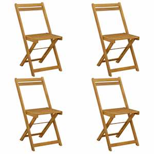 Skládací zahradní židle 4 pcs Přírodní 40 x 53 x 80 cm - obrázek 2