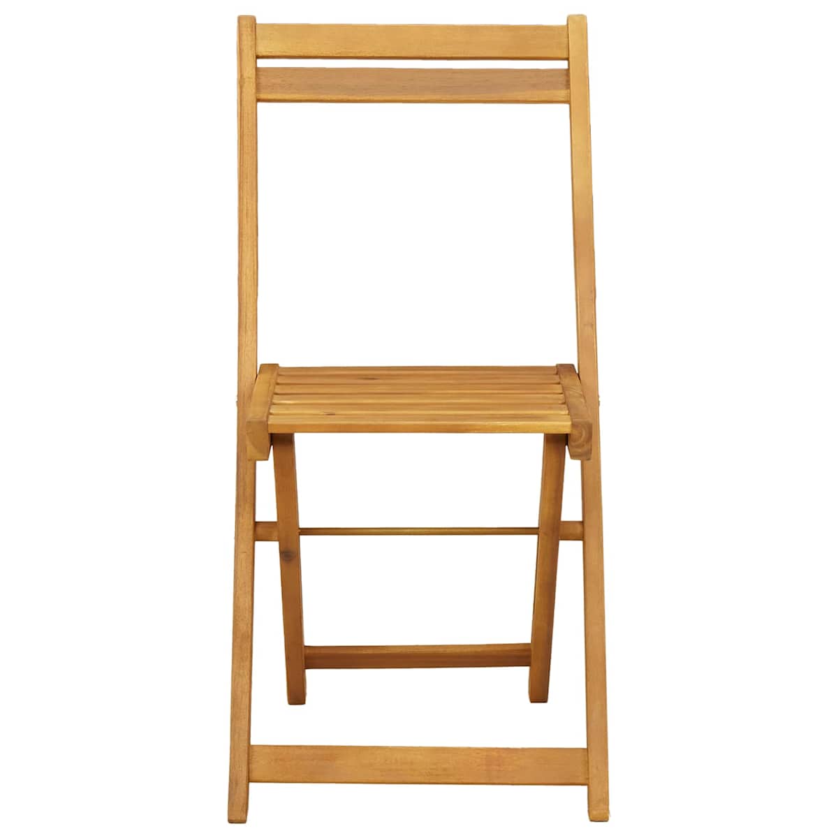 Foldbare Havestole 4 stk. Naturfarvet Massivt Akacietræ - Billede 5