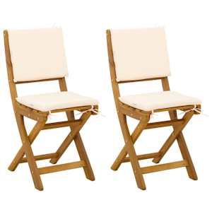 Venkovní bistro židle 2 pcs Krémově bílá 38 x 46 x 85 cm - obrázek 2