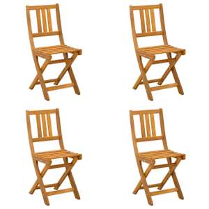 Venkovní bistro židle 4 pcs Přírodní 40 x 42 x 85 cm - obrázek 2