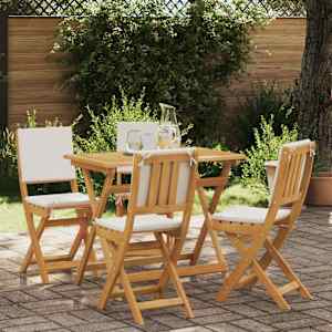 Zunanje bistro stolice 4 pcs Kremno bela 38 x 46 x 85 cm
