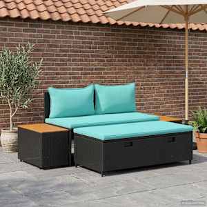 Venkovní pohovková souprava 4 -Seater 4 pcs 55 x 30 x 39 cm - obrázek 3