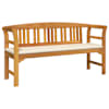 vidaXL Roosipink 157 x 46 x 82,5 cm Tugev akatsiapuu Kreemvalge