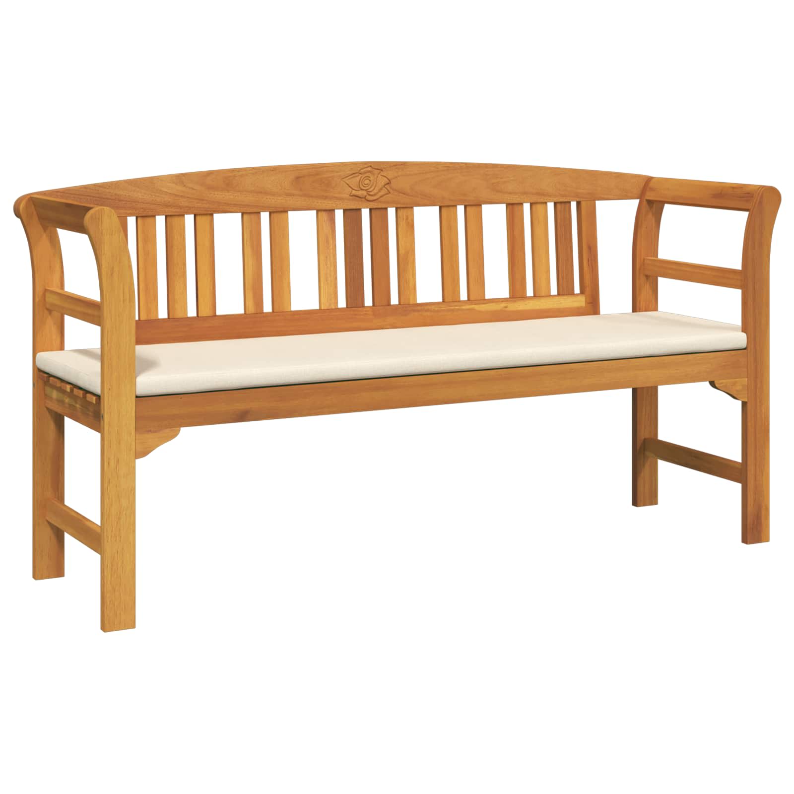 VidaXL Rozenbank Natuurlijk 157 X 46 X 82, 5 Cm Massief Acacia Hout